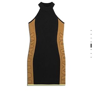 NWT Ivy park black pack drip 2 knit logo dress